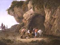 Cavern Scene near Subiaco, with Figures