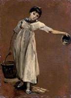 Girl Carrying a Pail