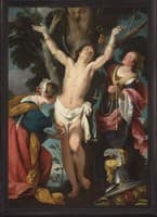 Saint Sebastian Tended by Saint Irene and her Maid