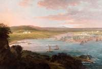 The Village of Stornoway with a Shooting Lodge, on the Isle of Lewes