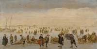 Winter Landscape with Figures on the Ice