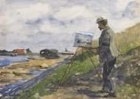 The Painter Carl August Breitenstein at Work