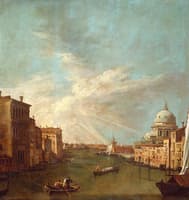 Venice:  The Grand Canal Towards the Bacino, with S. Maria della Salute