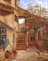 Courtyard with Cat and Robin, South Street, Dorking, Surrey