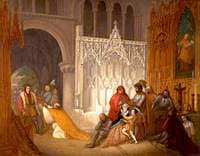 A Wounded Man on the Altar Steps