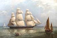 ‘HMS Pelican’ Homeward Bound in the English Channel, 1866