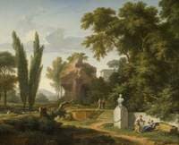 Woman Refusing a Wreath from a Suitor