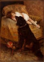 Sleeping Child with Dog