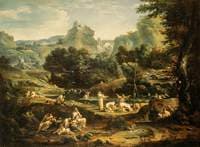 Landscape with Monks