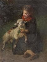 Girl with a Lamb