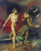 Alcibiades and His Friend Escaping from a Burning House