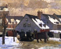 Winter Evening, Lower Town, Quebec