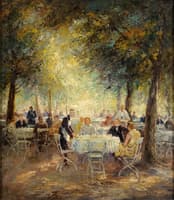 Beer Garden Scene