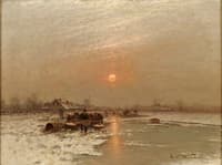 Winter River Landscape