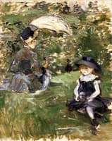 Young Woman and Child on an Isle
