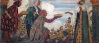 King and Queen of Hearts (triptych, left wing)