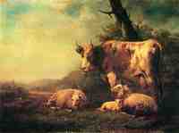 Cattle and Sheep in a Landscape