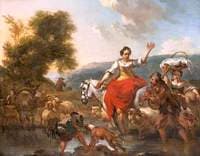 Peasants and Animals Crossing a Ford