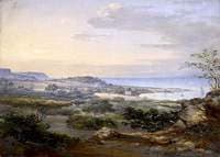 Tajura: Landscape with a Small Town beside a Bay