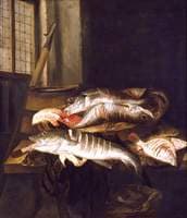 Interior with Still Life of Fish
