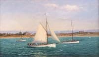 Sailing Boat off Glenelg, South Australia