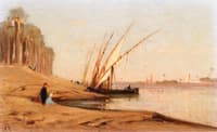 Oriental Harbor Scene