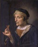 Portrait of a Woman Holding a Glass