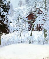 Snowy Forest Clearing