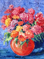 Zinnias and Chinese Wool Flowers