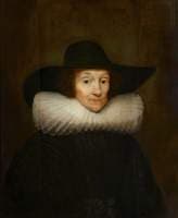 Portrait of an Old Woman in a Cartwheel Ruff and Black Hat