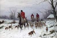 Huntsmen and Hounds Returning Home in the Snow