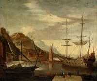 Shipping in a Mediterranean Harbour