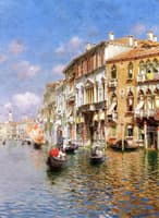 Gondolas on the Grand Canal, Venice
