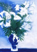 Vase with White Flowers