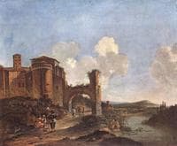 Italian Landscape with the Church of Sts. Giovanni e Paolo in Rome