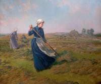 Girl Haymaking