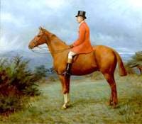 Francis Alexander Wolryche-Whitmore, on the Chestnut Horse, 'Whitelegs'