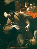 St. Francis in Ecstasy Comforted by a Cherub with a Violin
