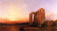 The Ramesseum at Thebes, Sunset