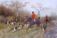 Huntsmen and Hounds in a Wooded Landscape