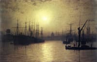 Nightfall down the Thames