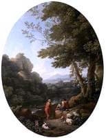 A Classical Landscape with Two Shepherds and Sheep