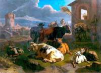Italian Landscape with Cattle