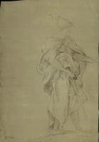 Study of a Warrior in Antique Gown