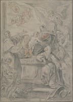 Apparition of the Madonna with Child to to a Group of Priests