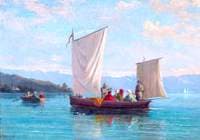 A Sailing Boat and a Rowing Boat