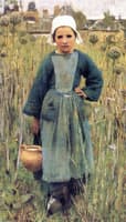 Breton Girl Carrying a Jar