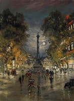 Place de la Bastille at Night