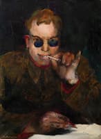 Portrait of a Young Man in Blue Spectacles