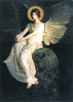 Angel Seated on a Rock